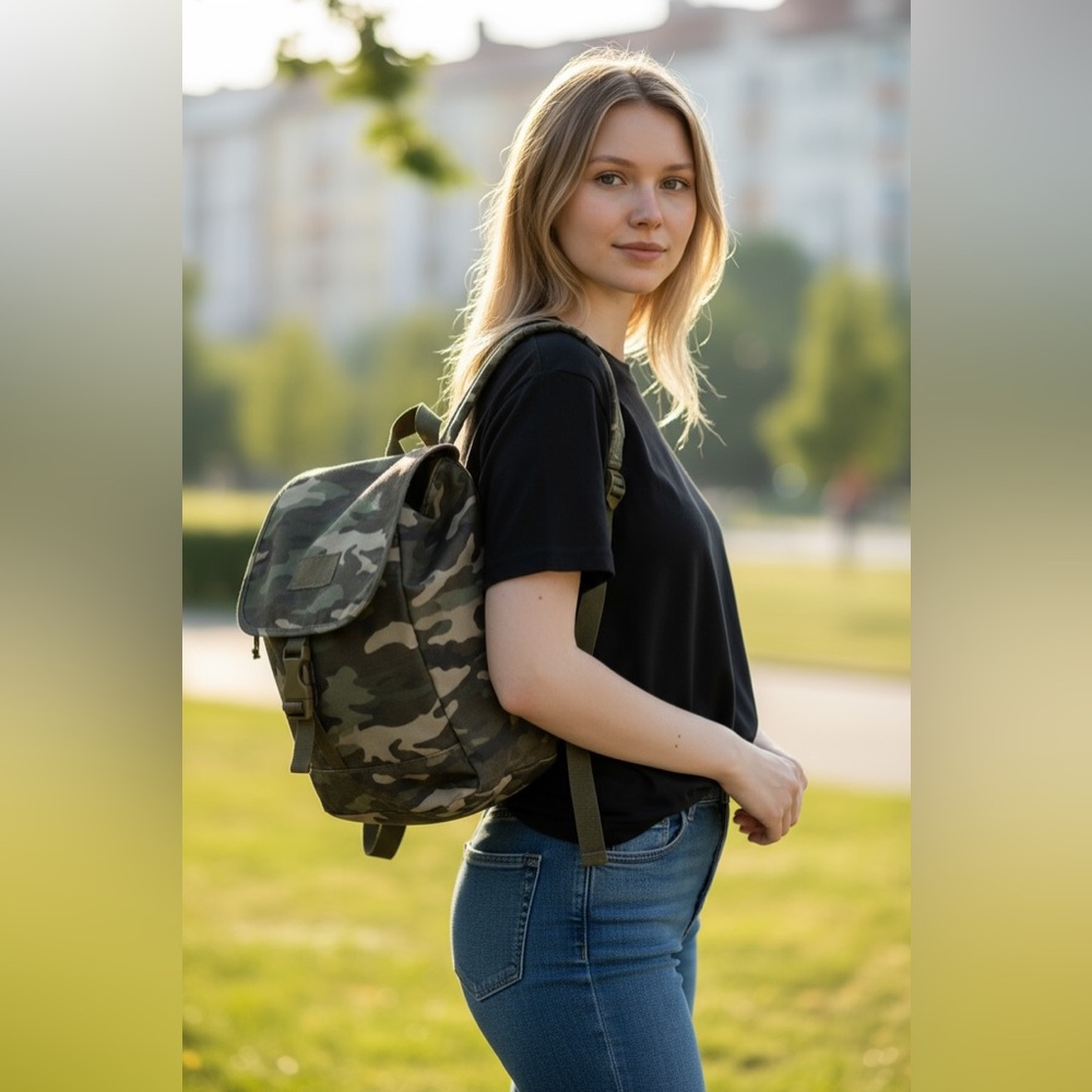(PINK Victoria's Secret) Green Backpack Sleek and Modern Design - Picture 2 of 10